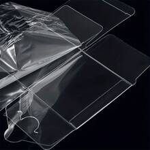 50 件透明塑料礼品盒，马卡龙纸杯蛋糕糖果香皂单独包装盒，适用于婚礼派对情人节新年 - 透明 - 查看 8