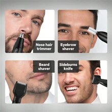 四合一多功能面部修剪器专业理发器身体胡须耳鼻修剪器无绳可充电男士剃须刀
