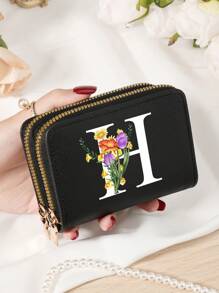 Burgundy Bag Charry Red Bag Wine Red Bag Large Capacity Multi Double Zipper Card Holder Wallet Business Card Holder Credit Card Holder Women For Women Wallet Mini Wallet Purse Wallet Card Wallet - Burgundy - View 45