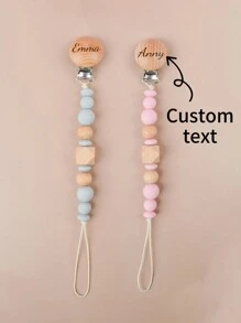 1pc Custom Text Engraved Long Necklace, Gift For Dad, Mom, Boyfriend/Girlfriend, Multi-Functional, Adjustable, Waterproof, Adhesive, Reusable, Exquisite, Cute, Fashionable, Tidy, Soft, High-Quality, Adorable, Colorful, Custom, Personalized, Unique, Ideal Gifts For Him, Ideal Gifts For Her, Her, Girlfriend, Dad, Boyfriend, Family, Mom, Friends, Son, Daughter, Home, Car,Back To School Supplies - Multicolor - View 1