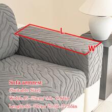 1pc Plush Jacquard Anti-Slip Sofa Seat Cushion Cover, Waterproof, Soft & Skin-Friendly, Pet-Proof, Elastic Sofa Slipcover, Suitable For L-Shaped Combination Sofa And 1/2/3/4 Seat Sofa, All Season - Dark Grey - View 13