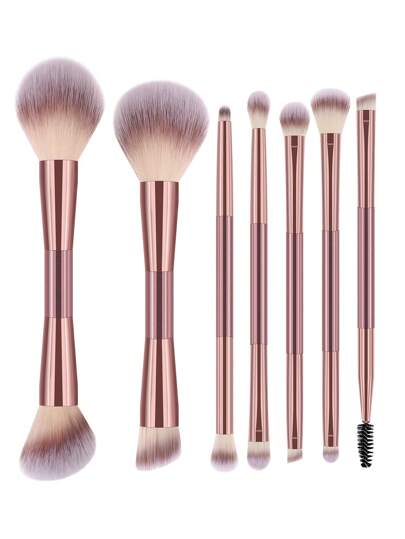 7/5/3件套软毛化妆刷套装，包含散粉刷、腮红刷、轮廓刷、粉底刷、鼻刷、眼影刷、眉刷、唇刷、细节刷，化妆刷套装，化妆刷套装，化妆刷套装，全套化妆刷，化妆刷套装，全套化妆工具，化妆刷套装，化妆刷礼盒套装