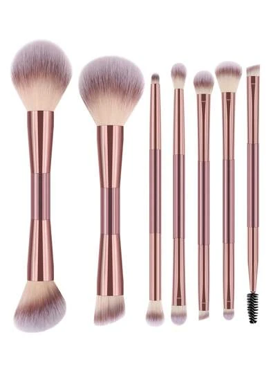 7/5/3件套软毛化妆刷套装，包含散粉刷、腮红刷、轮廓刷、粉底刷、鼻刷、眼影刷、眉刷、唇刷、细节刷，化妆刷套装，化妆刷套装，化妆刷套装，全套化妆刷，化妆刷套装，全套化妆工具，化妆刷套装，化妆刷礼盒套装