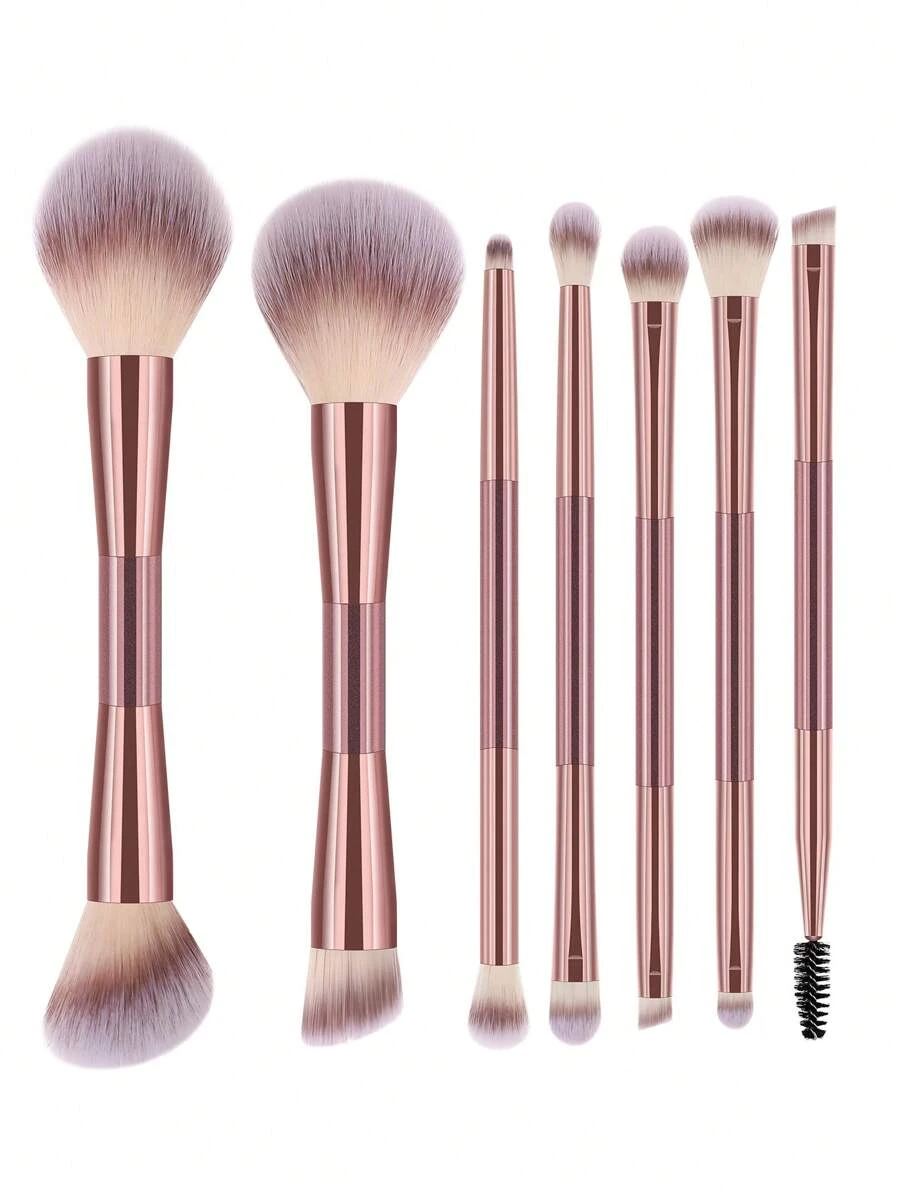 7/5/3件套软毛化妆刷套装，包含散粉刷、腮红刷、轮廓刷、粉底刷、鼻刷、眼影刷、眉刷、唇刷、细节刷，化妆刷套装，化妆刷套装，化妆刷套装，全套化妆刷，化妆刷套装，全套化妆工具，化妆刷套装，化妆刷礼盒套装