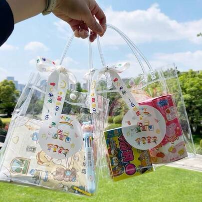 Set de 20 bolsas de regalo transparentes (20*20*8cm), reutilizables e impermeables para cumpleaños, festivales y regalos hechos a mano