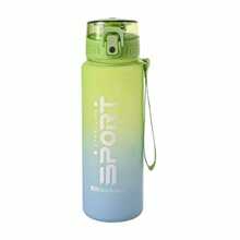 1pc Fashionable Gradient Color Sports Outdoor Student Couple Insulated Plastic Water Bottle With Strap, Large Capacity Tumbler Cup For Fitness, Student