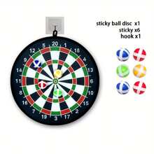 6 件/12 件粘球飞镖盘套装，室内户外玩具，亲子互动，生日礼物，派对游戏用品 - 彩色 - 查看 10