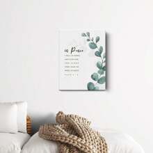 1pc Bible Verse Canvas Print Decor In Peace I Will Lay Me Down To Sleep Psalms Picture Print Craft Canvas Decor Framed Ready To Hang.