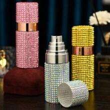 1 Refillable Spray Bottle For Toner Or Perfume And Steam Spray, With Artificial Gemstones, Decoration And Protection, Portable And Travel Friendly, Decorations, Living Room Home, Bedroom Bathroom Home Decoration, Travel Supplies, Wedding, Party, Birthday, Gifts For Men And Mothers Father Friend, New Year, Accessories, Interesting Gifts