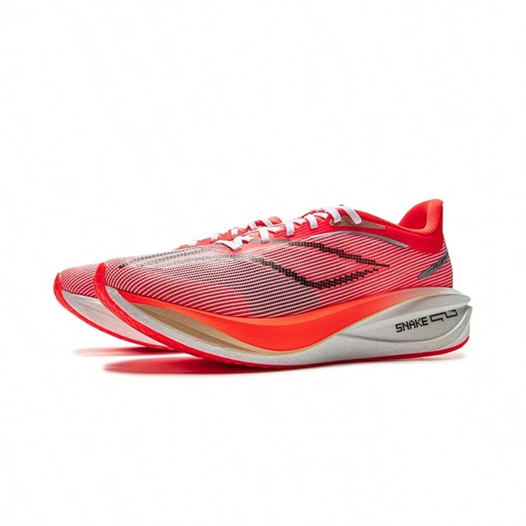 LI-NING FEIDIAN 5 CHALLENGER Tênis de Corrida Masculino Esportivo Profissional ARMV001 Loja Oficial Legítima - Fruta vermelha fluorescente - Visão 3
