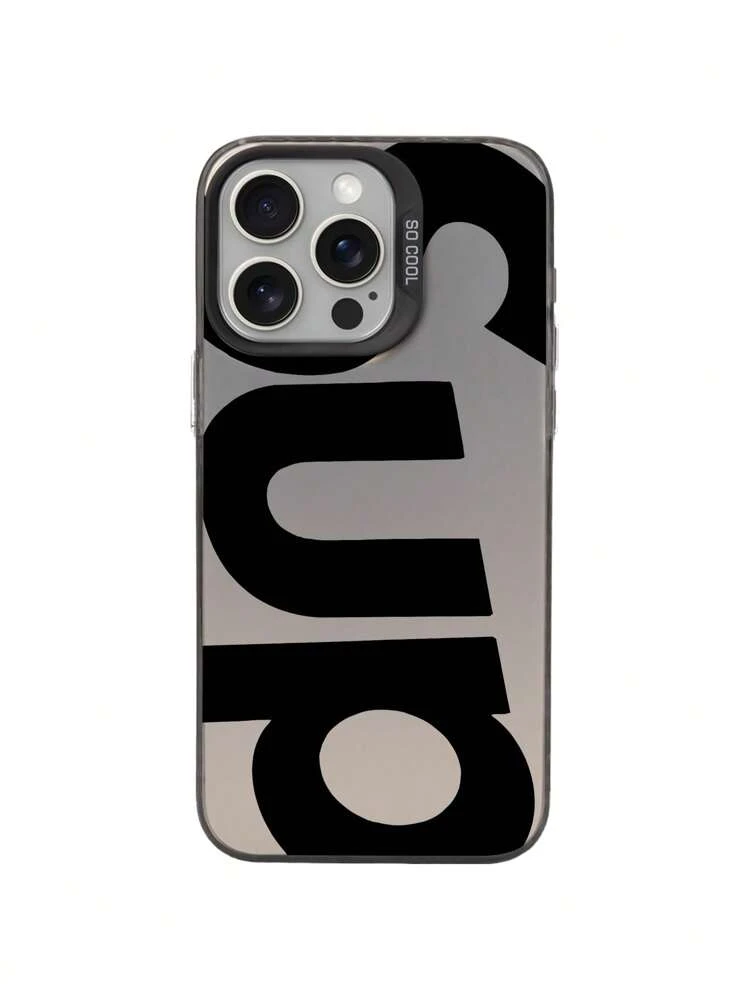 Funda de teléfono a prueba de golpes con elementos de diseño de letras, compatible con Apple 17, 17 Plus, 17 Pro, 17 Pro Max, 16, 16 Plus, 16 Pro, 16 Pro Max, 15, 15 Plus, 15 Pro, 15 Pro Max, 14, 14 Plus, 14 Pro, 14 Pro Max, 13, 13 Pro, 13 Pro Max, 12, 12 Pro, 12 Pro Max, 11, 11 Pro, 11 Pro Max, 7, 8, X, XS, anti-contaminación, de moda, resistente al agua, a prueba de golpes, resistente a los arañazos, regalo de cumpleaños de primavera, fiesta - Negro - Añade 5