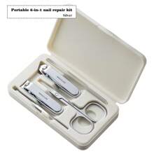 6 In 1 Plastic Box Nail Clipper Set, Nail Clipper Set With Ear Pick And Nail File, Sharp Edge Fingernail And Toenail Clipper Cutter For Manicure And Pedicure, It Is The Preferred Choice For Personal Use And Gifts
