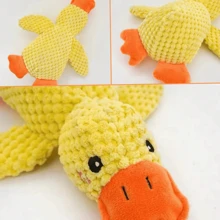 1pc Cute Quacking Duck Plush Doll With Sound - Dog Toy Pet Sounding Doll | Emotional Comfort Toy, Soft And Soothing Universal Toy For Cats And Dogs | Dog Self-Entertainment Artifact For Boredom Relief, Interactive Training, Teething And Cleaning, Accompany And Entertainment For Pets, Suitable For All Breeds Small And Medium Dogs | Pet Owner Recommended Loving Companion"