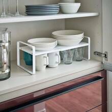 Kitchen Storage Shelf Organizer -  Expandable Support Rack - Small - Steel - White - View 5