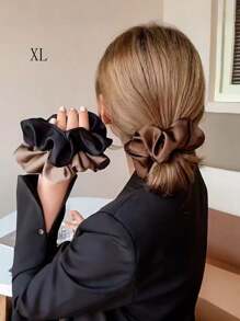 6/8/24 pièces Élastiques à cheveux très élastiques, satin doux et lisse. Les élastiques n'abîment pas les cheveux. Différents styles et couleurs disponibles, convient à tous les âges