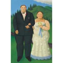 1pc Vintage Fernando Botero Art Dik Persoon Canvas Schilderij Paar Dansende Prints Muurschildering Grappige Figuren Muurkunst Poster Voor Woonkamer Decor Geen Lijst