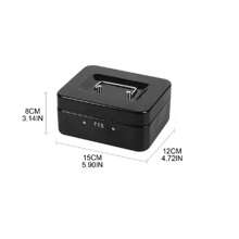 1 个迷你零用钱箱可上锁安全保险箱带锁槽 - 金属硬币银行存钱罐适合成人儿童 - 彩色 - 查看 4