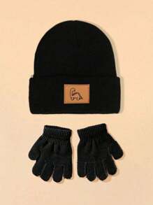 2 PCs Knitted Hats And Gloves Set, Perfect For Newborns, Boys, And Girls. These Soft And Comfortable Hats And Gloves Are Ideal For Keeping Young Children Warm During Autumn And Winter. - Hat + Gloves - View 7