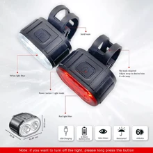 NetHong Bike Light Set Super Bright USB Rechargeable Bicycle Lights Waterproof Mountain - Bicycle Light Set - View 3