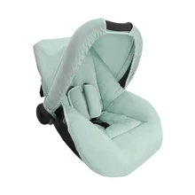 Combo - Baby Car Seat Cover, Sun Protection Hood And Belt Protectors - Various Colors - Mint Green - View 2