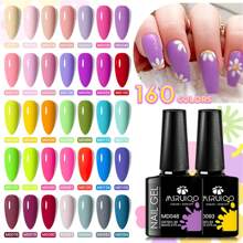 6pcs Gel Nail Polish Set Summer Colorful Semi Permanent UV LED Gel Polish Set Pink Glitter Soak Off Nail Art Varnish Design Manicure Kits DIY Salon At Home Gifts For Women