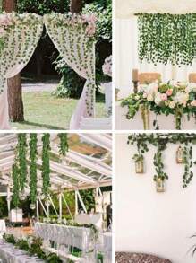1/6/12/24PCS 6.9ft Fake Vines With Leaves For Bedroom Artificial Ivy Garland Fake Ivy Leaves Artificial Greenery Plant Garlands Hanging Vines For Room Decor Wedding Wall Indoor Outdoor Decoration