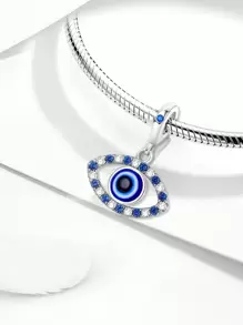1 Pieza Cuenta de colgante con ojo de diablo azul de moda apta para hacer pulseras, brazaletes y complementos para mujeres. Joyería decorativa para combinar con atuendos diarios para niñas