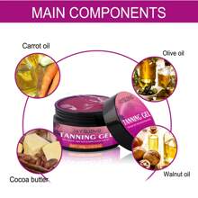 100g/3.52 Fl.Oz After Sun Tanning Gel, Hydrating & Moisturizing, Helps To Create Natural-Looking Summer Tan, Nourish And Reduce Wrinkles, Achieve Even Tanning Effect, Prevent Sun-Induced Skin Aging, Suitable For Beach & Outdoor Activities In Summer