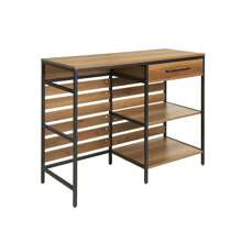 SoBuy FSB71-PF, Kitchen Island Sideboard Dining Bar Table With 1 Drawer And 2 Open Shelves, Kitchen Dining Room Living Room Sideboard - Brown - View 4