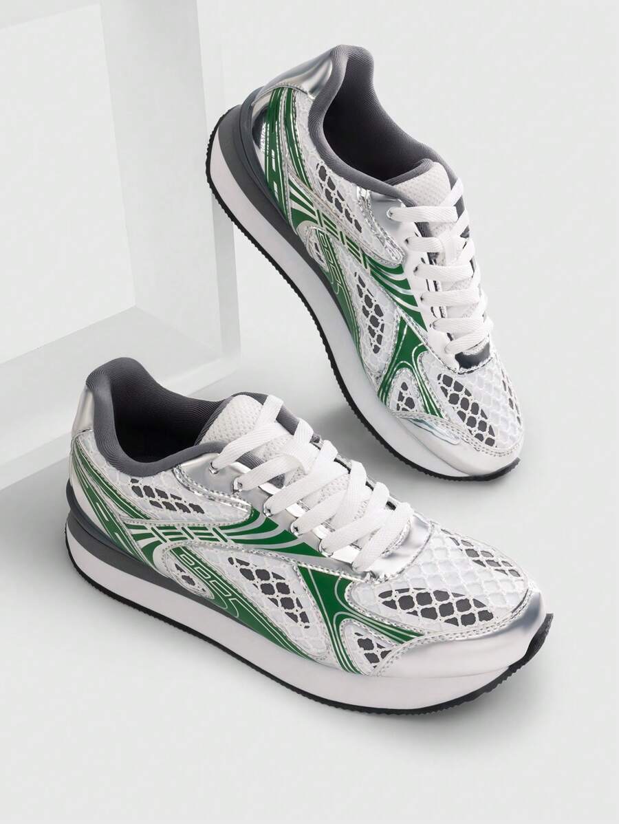 Women Fashion Sneakers Walking Comfortable Breathable Stylish Lightweight Retro Classisc Casual Lace Up Sportstyle Sneaker