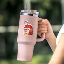 3 英寸“吸血鬼果汁饮料贴纸 - 有趣而恐怖的乙烯基贴纸，适用于笔记本电脑、笔记本、水瓶、万圣节装饰、厨房角落和派对区域 | 非常适合万圣节爱好者、恐怖爱好者、幽默爱好者和朋友 | 送给朋友、家人和收藏家的完美礼物 | 幽默贴纸，适合万圣节乐趣、吸血鬼主题装饰和古怪的表达” - 3吋/7.62厘米 - 查看 4