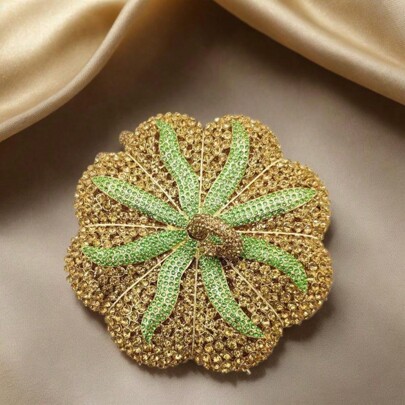 Women Rhinestone Pumpkin Novelty Purse Shining Handbag Cute Shoulder Clutch Bag