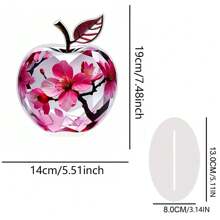 1 pieza Adorno decorativo de sobremesa en forma de manzana 2D - Patrones de flores en manzana, caballo en manzana, para sala de estar, comedor, dormitorio, oficina en casa. Regalo perfecto para fiestas, festivales, graduación, cumpleaños y Navidad para amigos y familia. - Multicolor - Ver 9