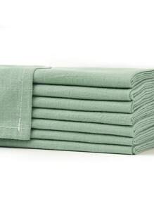 Guardanapos casuais de cor sólida, 2/6/12 peças, laváveis, adequados para casamento, dia dos namorados, casa, uso diário, festa, respiráveis e leves, primavera/verão