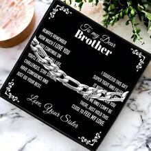 Gift Box New Cuban Bracelet For Brother, Unique Bracelet Gift, Thoughtful Birthday Gift From Sister, Valentine's Day Special Occasion Jewelry To Encourage Brother - 1PC - View 5