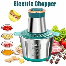2L Meat Grinder Electric Food Processor Stainless Steel Meat Blender Food Chopper For Meat, Vegetables, Fruits And Nuts - 2L - View 2