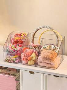 1pc Hair Accessory Storage Box, Little Girl Headband And Rubber Band Accessory Box, Hair Clip, Hairpin, Headwear, Large Capacity Jewelry Box, Flip Top Desktop Storage Box, Multifunctional Storage Box For Miscellaneous Items, Stationery, Cosmetics