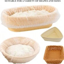 50 件一次性发酵袋、带盖不粘发酵篮内衬、弹性碗和发酵面包用的酵母发酵剂套装 - 彩色 - 查看 5