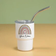 个性化定制名字迷你水瓶/饮料杯，情侣/情人节礼物，浓缩咖啡杯，时尚嘴唇、皇冠、心形设计，DIY