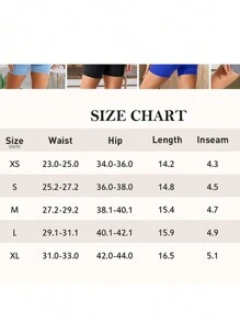 VOYJOY Workout Shorts With Pockets For Women V Back Scrunch High Waisted Shorts Charm Gym Yoga Biker Shorts Black - màu đen - Xem 4