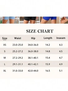 VOYJOY Workout Shorts With Pockets For Women V Back Scrunch High Waisted Shorts Charm Gym Yoga Biker Shorts - 淺藍 - 查看 4