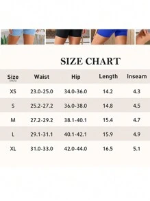 VOYJOY Workout Shorts With Pockets For Women V Back Scrunch High Waisted Shorts Charm Gym Yoga Biker Shorts - Klein màu xanh - Xem 4