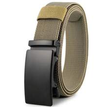 Nuevo cinturón elástico para deportes de, cinturónáctico con hebilla automática de Metal, cinturón militar de nailon elástico resistente para hombres, cinturones de talla de 115-150CM PO2T - YQ1TLKH - Ver 6