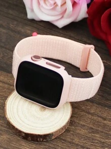 兼容 表带盒 男女款时尚运动柔软透气魔术自粘尼龙表带 + 磨砂纹理防摔防刮 PC 和钢化玻璃保护膜一体式表壳 兼容 40/41/42/44/45/46/49mm 替换表带盒 兼容 Series Ultra/11/10/9/8/7/6/5/4/Se 表带盒 可水洗表带 触摸感应表壳