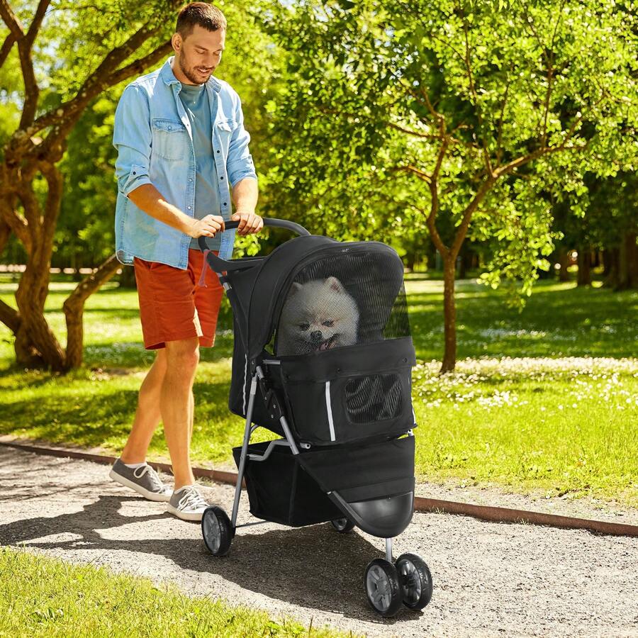 PawHut Pet Carrier - Black - View 1