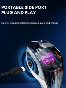 Acodo Pomo de palanca de cambios de cristal para coche, palanca de cambios con asa de cristal RGB LED, enchufar y usar, montaje lateral, agarre cómodo, resistente a arañazos, compatible con Lexus, Mitsubishi, Audi, Mercedes-Benz, Toyota