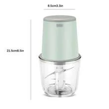 Electric Food Chopper, Mini Portable Veggie Chopper, Garlic Grinder Masher Onion Chopper, Blender To Vegetable, Wireless Food Processor For Ginger, Chili, Fruit, Meat, Etc - Green - View 4