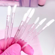 Kit 50 Pincéis Pincel Aplicador Labial Pincel de Lavagem de Cílios Extensão de Cílios Pincel Descartável Para Batom Gloss Extensão Limpeza de Cílios