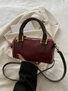 New Simple Korean Style Retro Shoulder Crossbody Pillow Shape Small Bag, Niche Design Women Handbag - Red - View 7