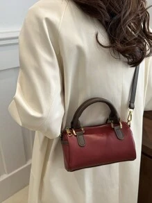 New Simple Korean Style Retro Shoulder Crossbody Pillow Shape Small Bag, Niche Design Women Handbag - Red - View 4